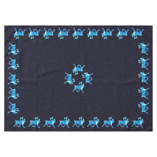 Blaue Karibik (Reindeer) Tischdecke (Vorderseite (Horizontal))