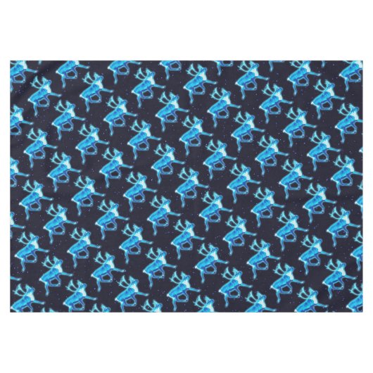 Blaue Karibik (Reindeer) Tischdecke (Vorderseite (Horizontal))