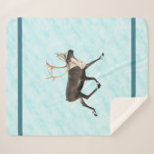 Blaue Karibik (Rentier) auf Schnee Sherpadecke (Vorderseite (Horizontal))