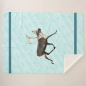 Blaue Karibik (Rentier) auf Schnee Sherpadecke (Vorderseite (Horizontal))