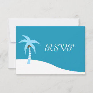 Blaue karibische Palme RSVP-Karte RSVP Karte