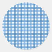 Blaue Karierte Aufkleber/Umschlag Aufkleber (Vorderseite)