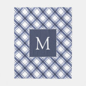 Blaue Karierte Blankette Fleecedecke (Vorderseite)
