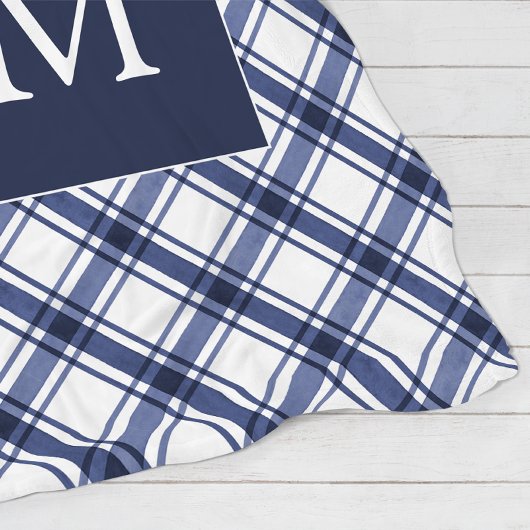 Blaue Karierte Blankette Fleecedecke