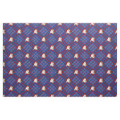 Blaue karierte Bulldogge Stoff (Fat Quarter (45,7 x 55,9 cm))
