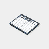 Blaue Karierte Checkliste Post-it Klebezettel (angewinkelt)