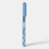 Blaue Karierte Gestreifte Personalisierte Case-Mate iPhone Hülle (Rückseite / Rechts)