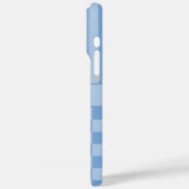 Blaue Karierte Gestreifte Personalisierte Case-Mate iPhone Hülle (Rückseite / Links)