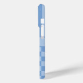 Blaue Karierte Gestreifte Personalisierte Case-Mate iPhone Hülle (Rückseite / Links)