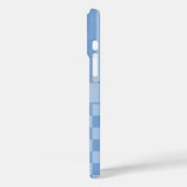 Blaue Karierte Gestreifte Personalisierte Case-Mate iPhone Hülle (Rückseite / Links)