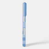 Blaue karierte gestreifte Personalisierung Case-Mate iPhone Hülle (Rückseite / Rechts)