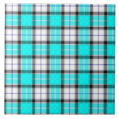 Blaue Karierte Keramik Fliese (Vorderseite)