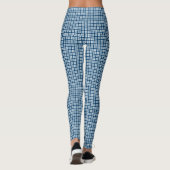 Blaue karierte Leggings (Rückseite)