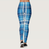 Blaue Karierte Leggings (Rückseite)