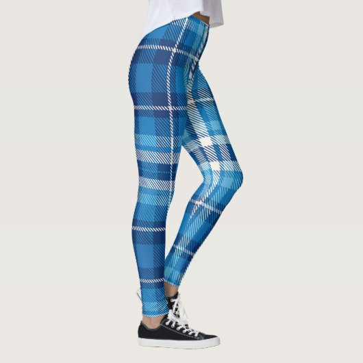 Blaue Karierte Leggings (Rechts)