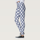 Blaue Karierte Leggings (Links)