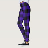 Blaue Karierte Leggings (Links)