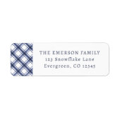 Blaue Karierte Rücksendeadresse (Vorne)