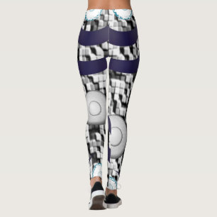 blaue karierte weiße Leggings Teenager