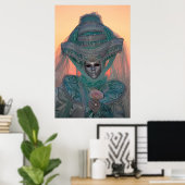 Blaue Karnevalskleider, Venedig Poster (Heimbüro)