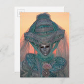 Blaue Karnevalskleider, Venedig Postkarte (Vorne/Hinten)