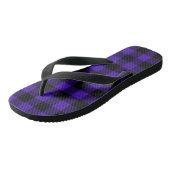 Blaue Karo-Flippflops Badesandalen (Schrägansicht)