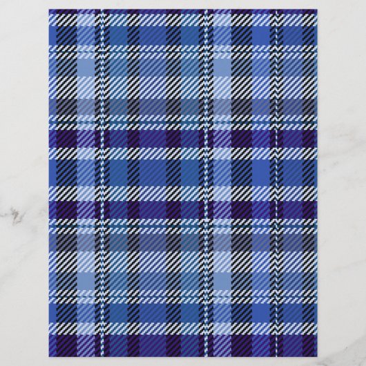 Blaue Karo-Massenware Scrapbook-Papier Seiten (Vorne)