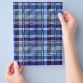 Blaue Karo-Massenware Scrapbook-Papier Seiten (Hand)
