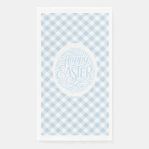 Blaue Karo-Ostern Serviette