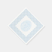 Blaue Karo-Ostern Serviette (Ecke)