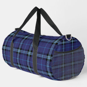 Blaue Karo-Sport-Reisetasche Duffle Bag
