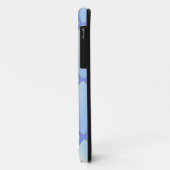 Blaue Karodiamant mit Monogramm Case-Mate iPhone Hülle (Hinten/Links)