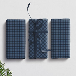 Blaue Karos einfache präppy Karo-Koordination Geschenkpapier Set