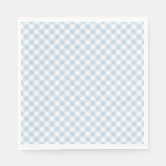Blaue Karos Serviette (Vorderseite)