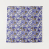 Blaue Karotten und Nüsse Muster Wandteppich (Vorderseite (Horizontal))