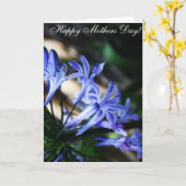 Blaue Karte der Wildblume-Mutter Tages (Gelbe Blume)