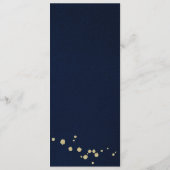 Blaue Karte mit weißer Goldblume (Rückseite)