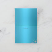 Blaue Karte Prinzessin-Winter Wonderland Thank You (Innenseite)