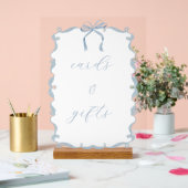 Blaue Karten & Geschenke Schild für Baby- oder Hoc (Hochzeit)