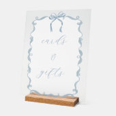 Blaue Karten & Geschenke Schild für Baby- oder Hoc (Winkel)