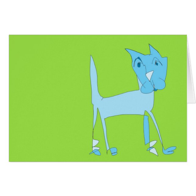 Blaue Katze (Vorderseite (Horizontal))