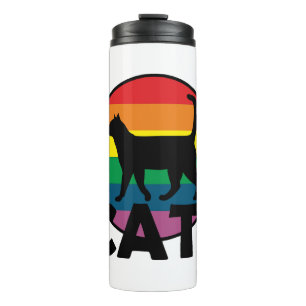 blaue Katze (2) Thermosbecher
