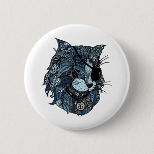 blaue Katze (3) Button