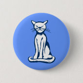 Blaue Katze Button (Vorderseite)