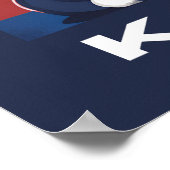 Blaue Katze für Kamala 2024 US-Wahldemokrat Poster (Ecke)