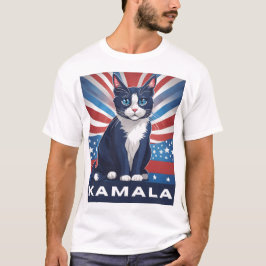 Blaue Katze für Kamala 2024 US-Wahldemokrat T-Shirt
