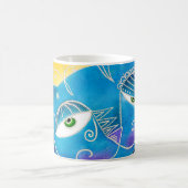 Blaue Katze Kaffeetasse (Mittel)