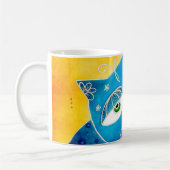 Blaue Katze Kaffeetasse (Links)