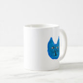 Blaue Katze Kaffeetasse (VorderseiteRechts)