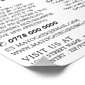 Blaue Katze, Katze Boarding, Werbung Poster (Ecke)